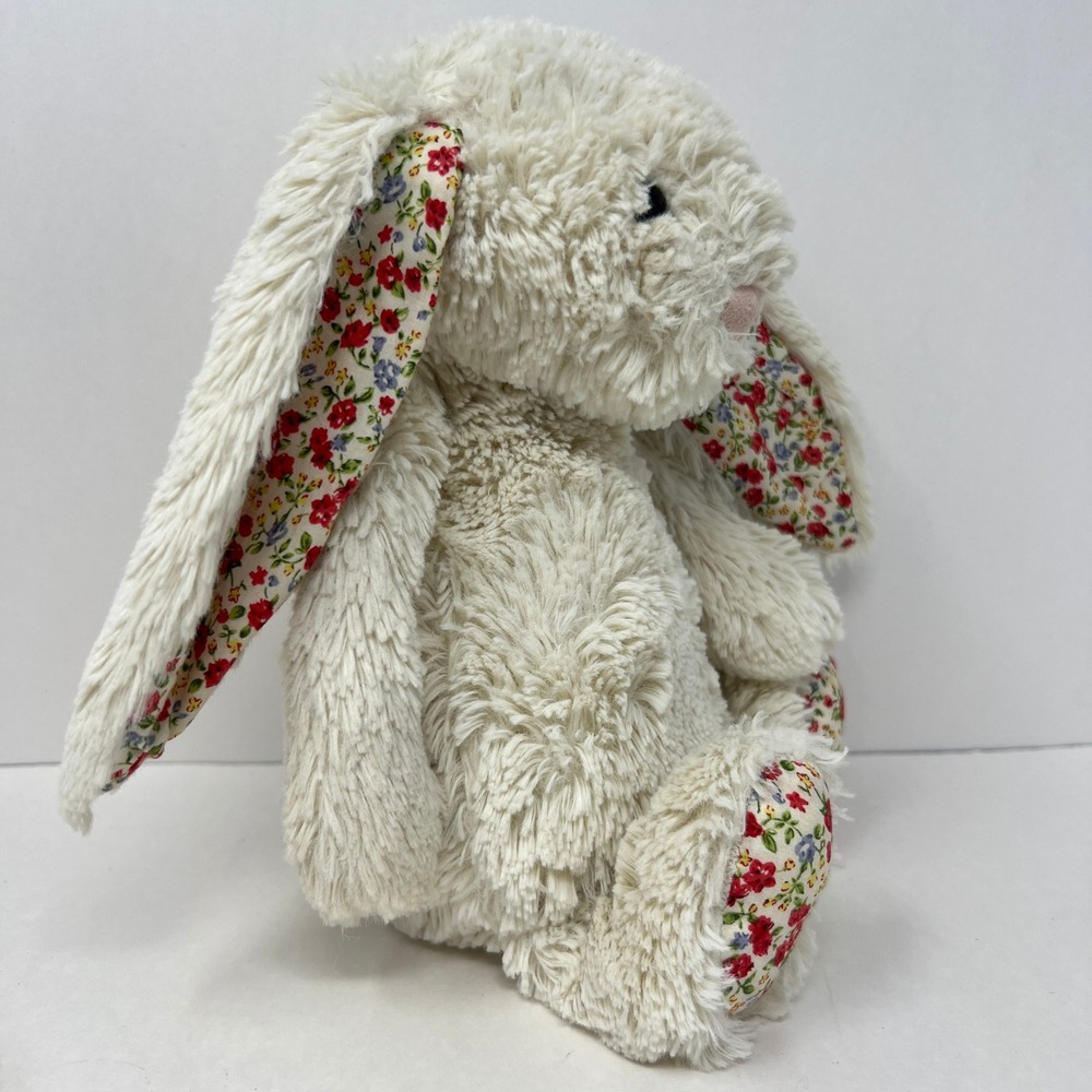 Jellycat Blossom Cream Bunny Cream Floral Ears Footpads JCINC1866 Plush Toy - Picture 6 of 16
